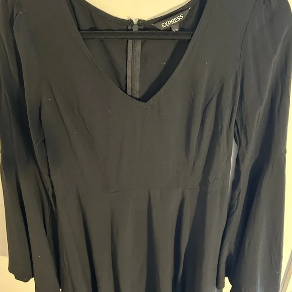 Express Little Black V-Neck Dress - Picture 6 of 11